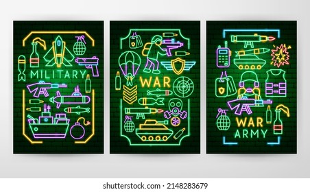 War Flyer Concepts. Vector Illustration of Army Promotion.