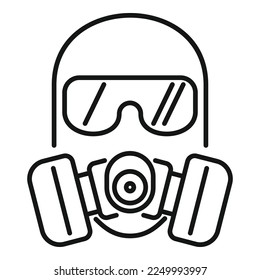 War gas mask icon outline vector. Toxic air. Chemical respirator