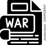 WAR Glyph Icon Vector Design