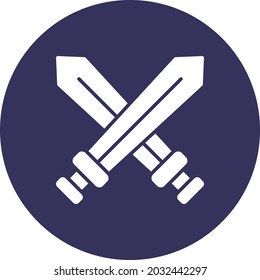 War Glyph Vector Line Icon Design