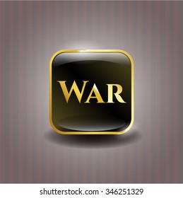 War gold shiny emblem