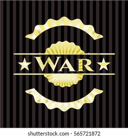 War gold shiny emblem
