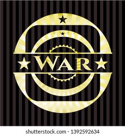 War golden badge or emblem. Vector Illustration. Detailed.