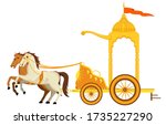 War Golden Chariot with 2 Horse Vector illustration, editable source file, artwork for info-graphics, posters, motion-graphics