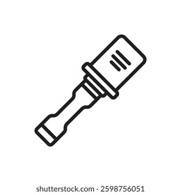 War Grenade Outline Icon Vector Illustration