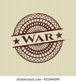 War grunge style stamp