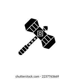 the war hammer icon is suitable for your web, apk or project with a medieval theme