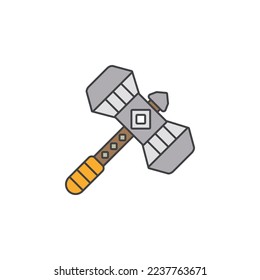 the war hammer icon is suitable for your web, apk or project with a medieval theme