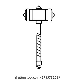 War Hammer line icon vector on a white background
Vector line icon