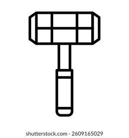 War Hammer Vector Line Icon Design