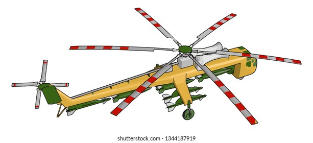 War helicopter vector illustration