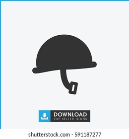 war helmet icon. Simple filled war helmet vector icon. On white background.