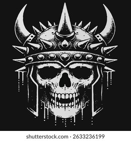 war helmet and skull of dead soldier