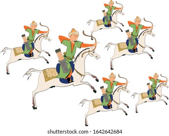 war horse, war scene vector