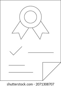 certificado de icono de guerra y papel