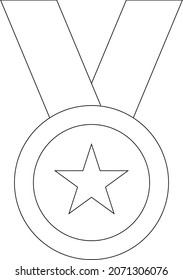 medalla de icono de guerra y ganador
