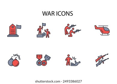 War icon. vector.Editable stroke.linear style sign for use web design,logo.Symbol illustration.