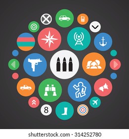 war icons universal set for web and mobile