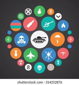 war icons universal set for web and mobile