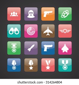 war icons universal set for web and mobile