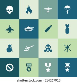 war icons universal set for web and mobile