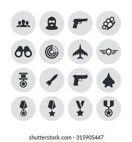 war icons universal set for web and mobile