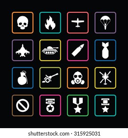 war icons universal set for web and mobile