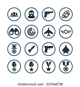 war icons universal set for web and mobile