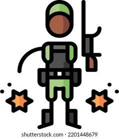 ilustración de stock de elementos de diseño aislados de guerra. Vector de fondo blanco