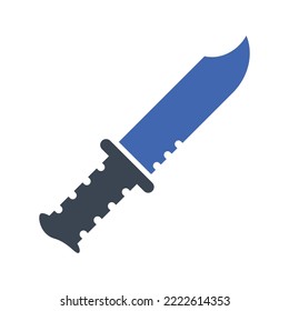 Icono de cuchillo de guerra, gráficos vectoriales