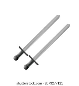 War knife in metal type, simple clip art, vector illustration