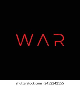 WAR letter logo design vector template