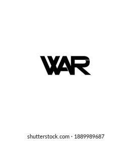 war letter original monogram logo design