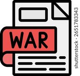 WAR Line Filled Icon Design