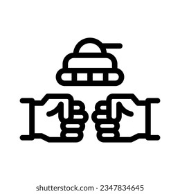 war line icon illustration vector graphic. Simple element illustration vector graphic, suitable for app, websites, and presentations isolated on white background