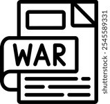 WAR Line Icon Vector Design