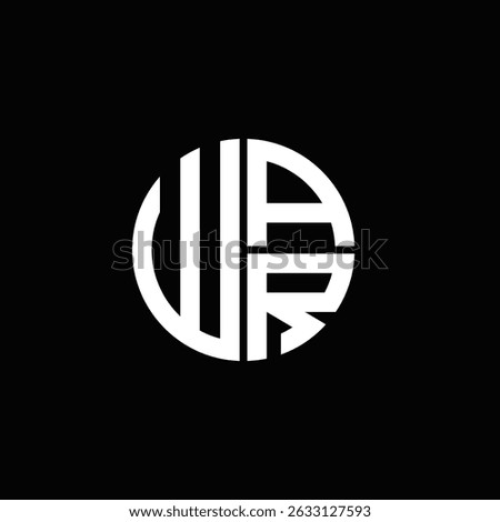 WAR logo WAR icon WAR monogram WAR letter minimalist Circle flat Unique modern abstract logo design.
