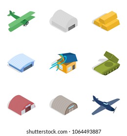War machine icons set. Isometric set of 9 war machine vector icons for web isolated on white background