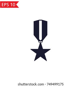 War Medal Icon Vector.