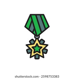 War Medal Icon Vector Illustration