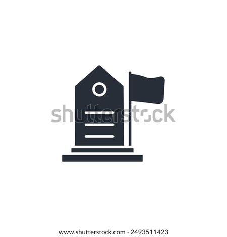war memorial icon. vector.Editable stroke.linear style sign for use web design,logo.Symbol illustration.