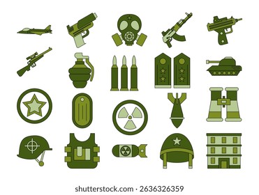 War And Military Icon Element Set