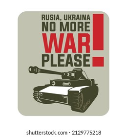 WAR, no more war logo, poster for better world no war, vector illustration