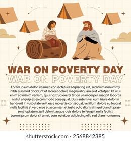 War on Poverty Day – January 8, 2025, Attractive design, can be used on all social media platforms, beautiful color combination, get it now for the first purchase.