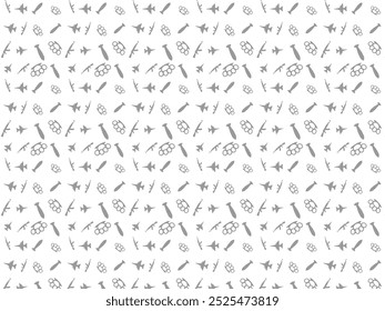 War pattern Gun airplain brass knuckle bomb illustration vector