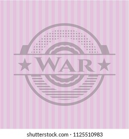 War pink emblem. Retro