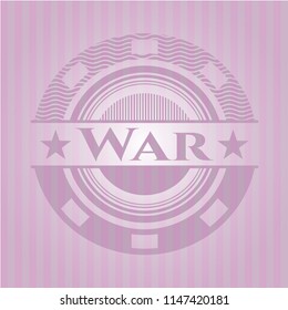War pink emblem. Retro