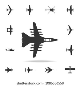 war plane icon. Detailed set of army plane icons. Premium graphic design. One of the collection icons for websites, web design, mobile app on white background
