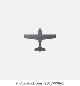 Color editable del vector de ilustración de icono de avión de guerra