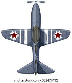 War Plane On White Illustration